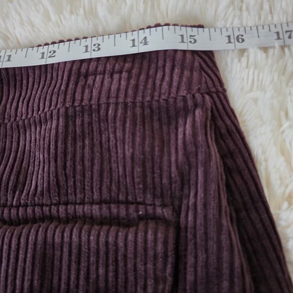 Loft Plum Cordouroy Button Down Mini Skirt size 8 - Picture 8 of 11